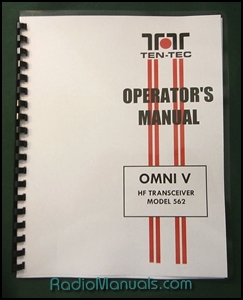 TenTec Omni V Model 562 Operator's Manual - Click Image to Close